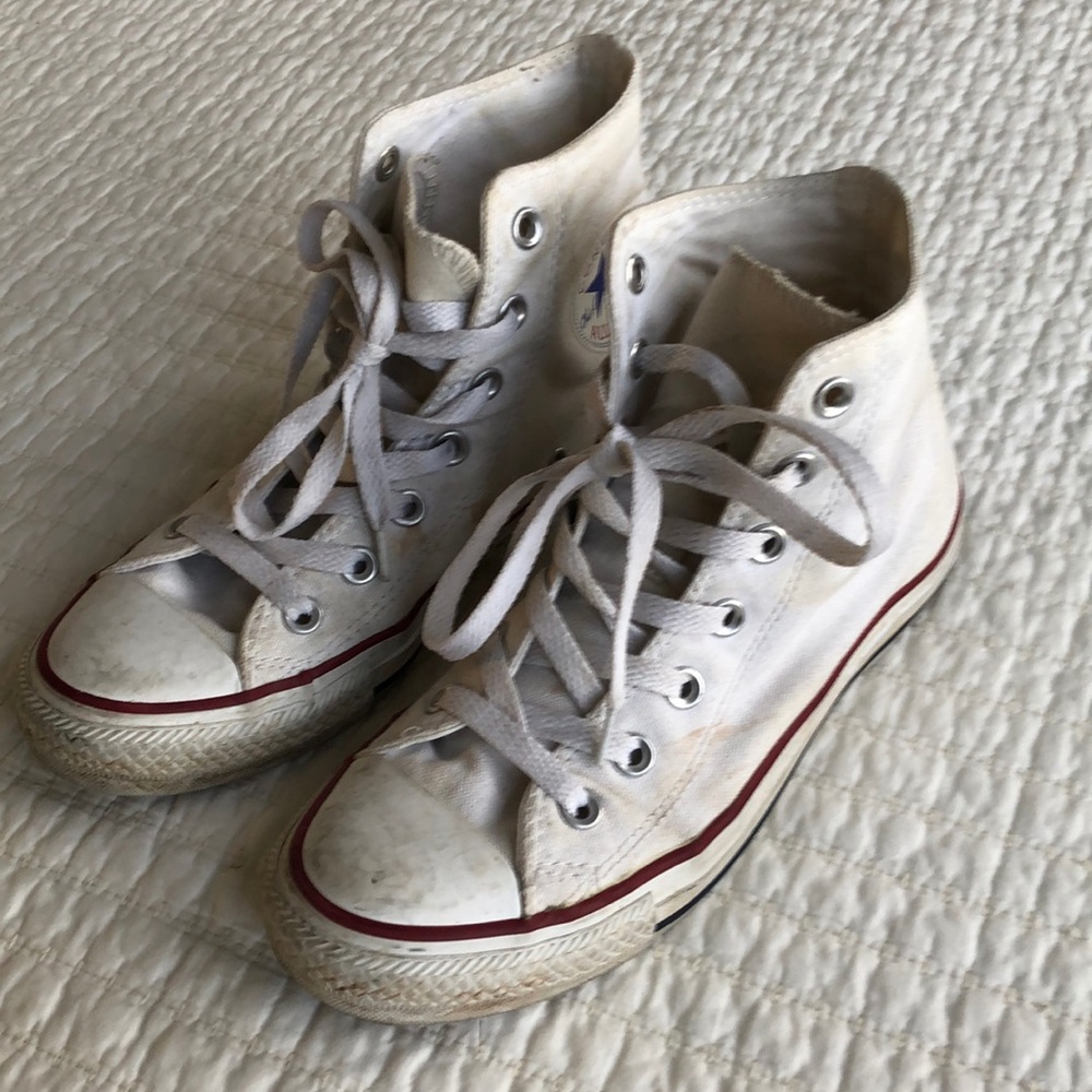 Converse high tops- white